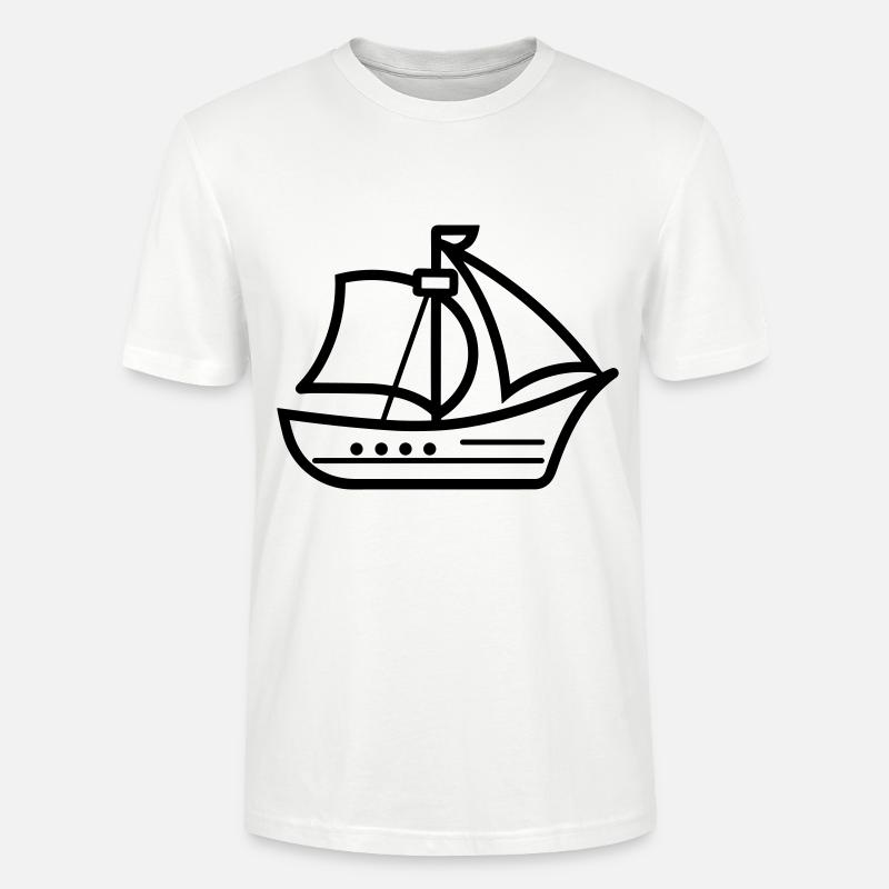 Piratenschiff - Stanley/Stella Unisex Bio-T-Shirt CRAFTER - Weiß