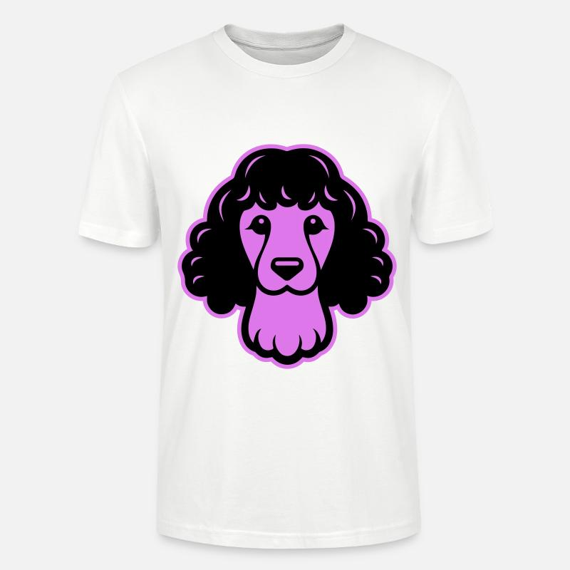 Caniche tête de chien - T-shirt bio CRAFTER Stanley Stella Unisexe - blanc