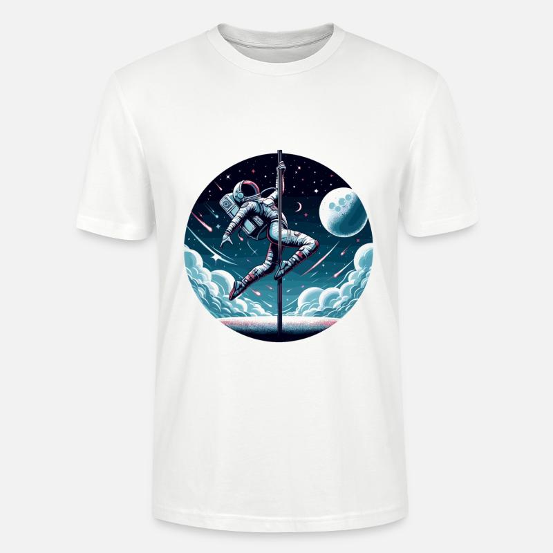 Pole Dance Astronautin Poledance Geschenk - Stanley/Stella Unisex Bio-T-Shirt CRAFTER - Weiß