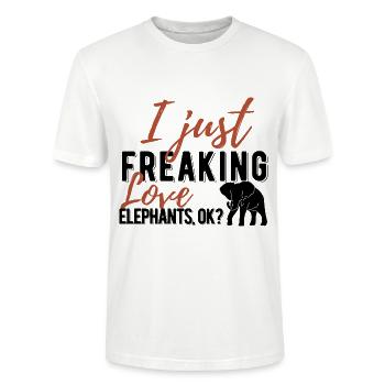 elephant - Stanley/Stella CRAFTER Unisex Organic T-Shirt - white - Front - Alina (178cm) & Michal (187cm)