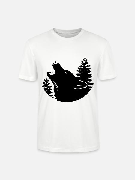 Wolf - Naturschutz - Tierschutz - Stanley/Stella Unisex Bio-T-Shirt CRAFTER - Weiß