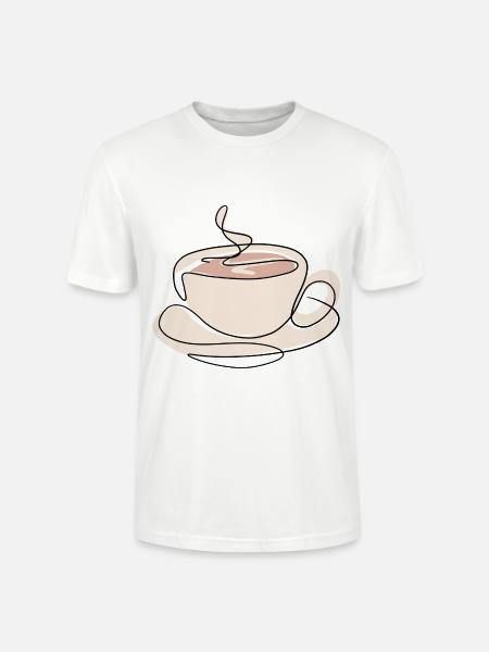 Kaffee Kaffeetasse Kaffeetrinker Kaffeeliebhaber - Stanley/Stella Unisex Bio-T-Shirt CRAFTER - Weiß