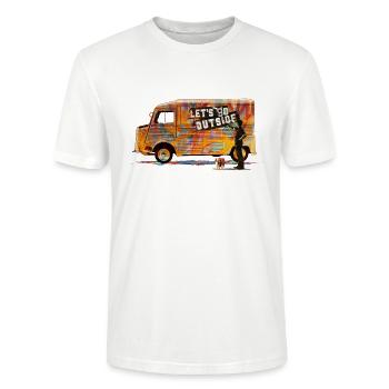 TUPE H STREET ART - Stanley/Stella CRAFTER Unisex Organic T-Shirt - white - Front - Alina (178cm) & Michal (187cm)