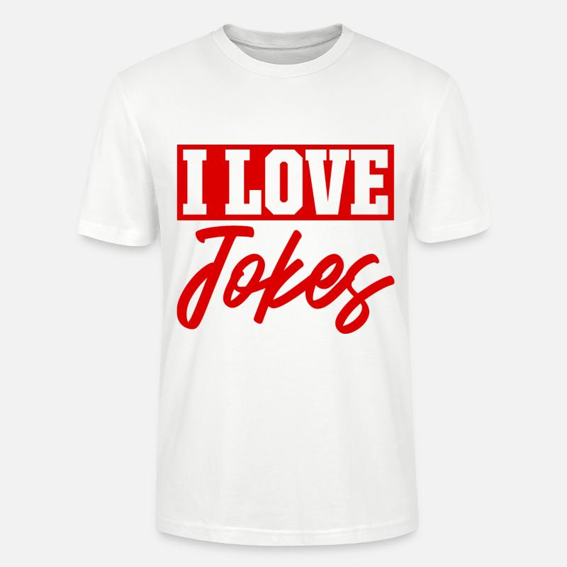 J’adore les blagues - T-shirt bio CRAFTER Stanley Stella Unisexe - blanc