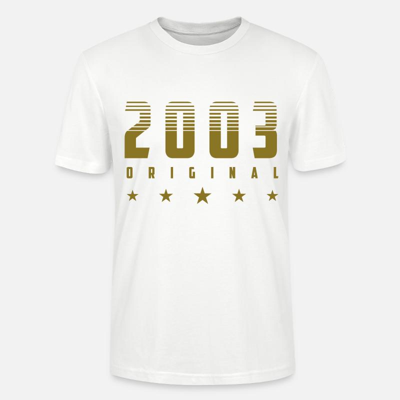 Original 2003 Année de naissance | Couleur modifiable - T-shirt bio CRAFTER Stanley Stella Unisexe - blanc