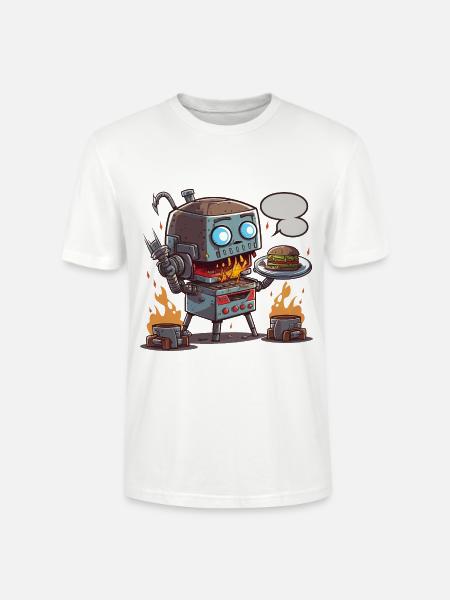 Grilling Bot - Stanley/Stella CRAFTER Unisex Organic T-Shirt - white