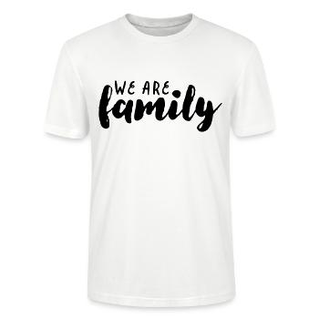 We are family - Stanley/Stella CRAFTER Unisex Organic T-Shirt - white - Front - Alina (178cm) & Michal (187cm)