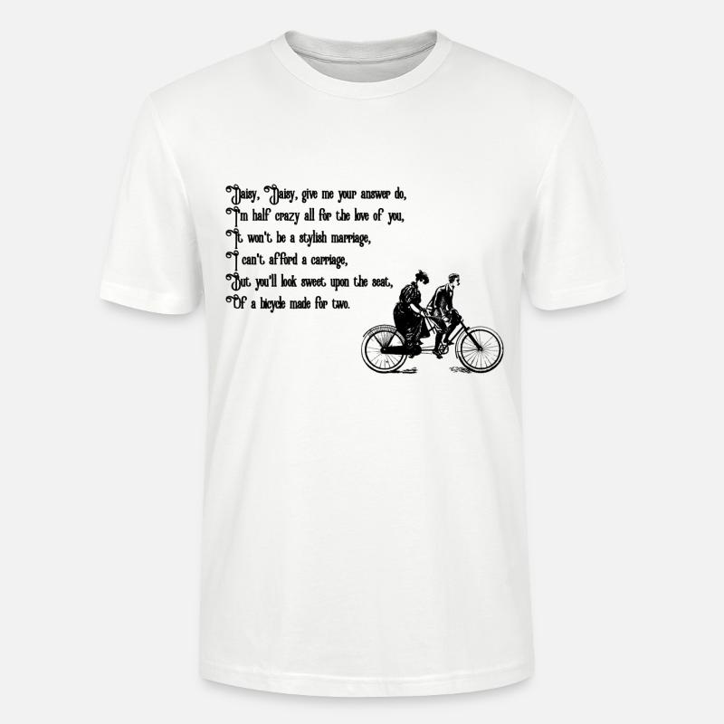 Gänseblümchen Gänseblümchen (schwarzer Text) - Stanley/Stella Unisex Bio-T-Shirt CRAFTER - Weiß