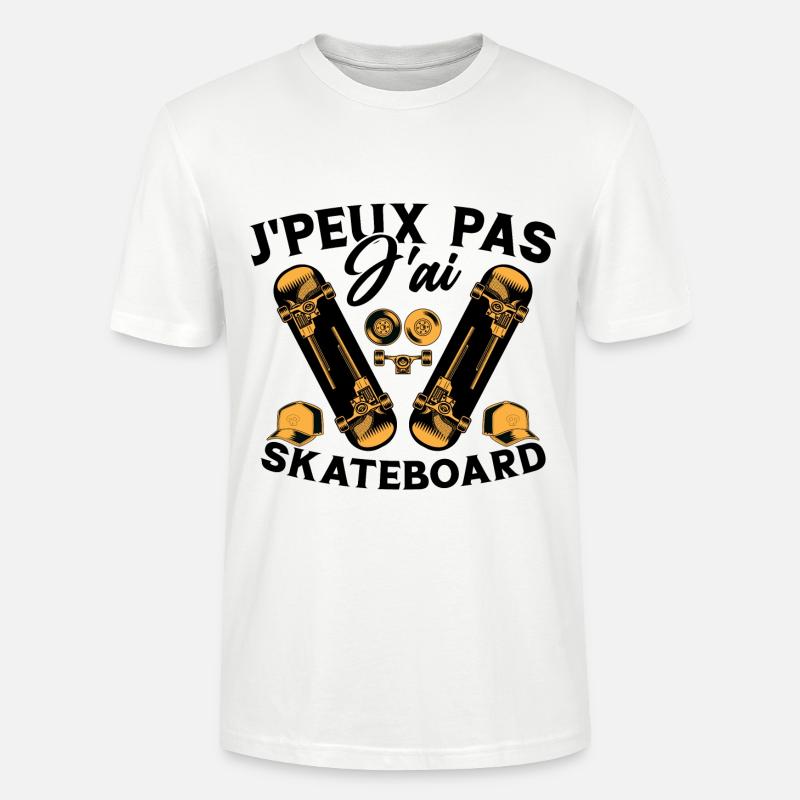 Ich kann nicht Skateboarding - Stanley/Stella Unisex Bio-T-Shirt CRAFTER - Weiß