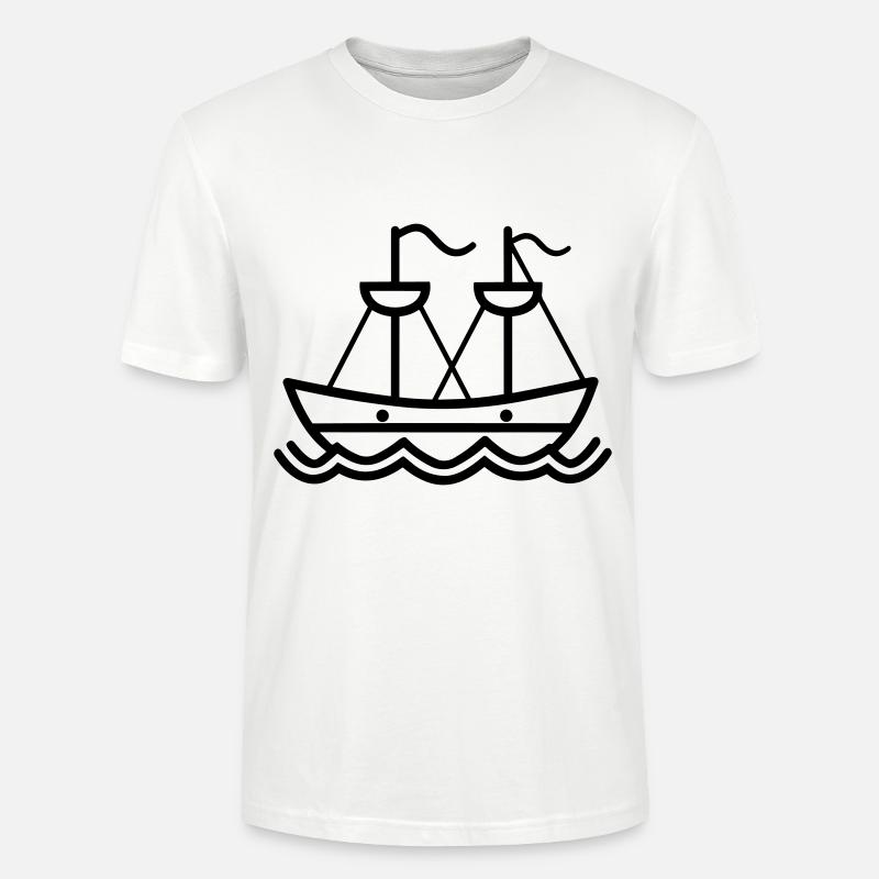 Piratenschiff - Stanley/Stella Unisex Bio-T-Shirt CRAFTER - Weiß
