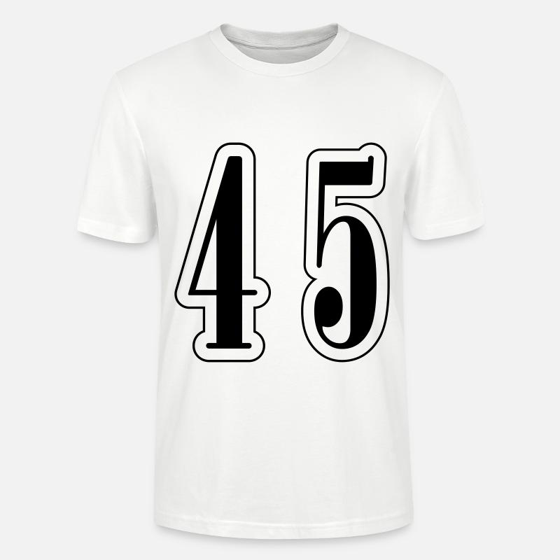 45 Symbole numérique - T-shirt bio CRAFTER Stanley Stella Unisexe - blanc
