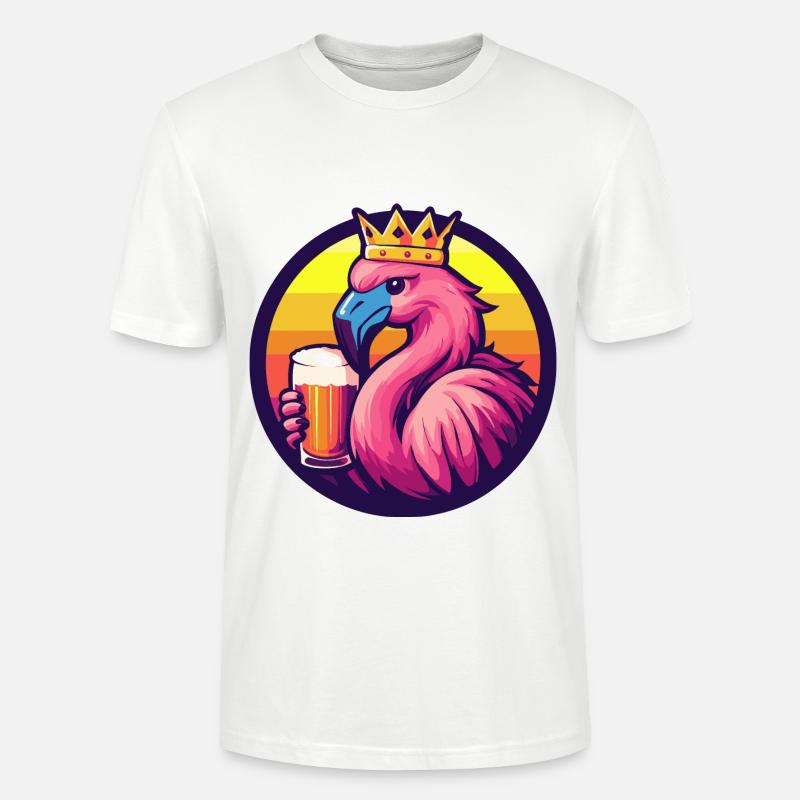 Flamingo Bier Comic - Stanley/Stella Unisex Bio-T-Shirt CRAFTER - Weiß