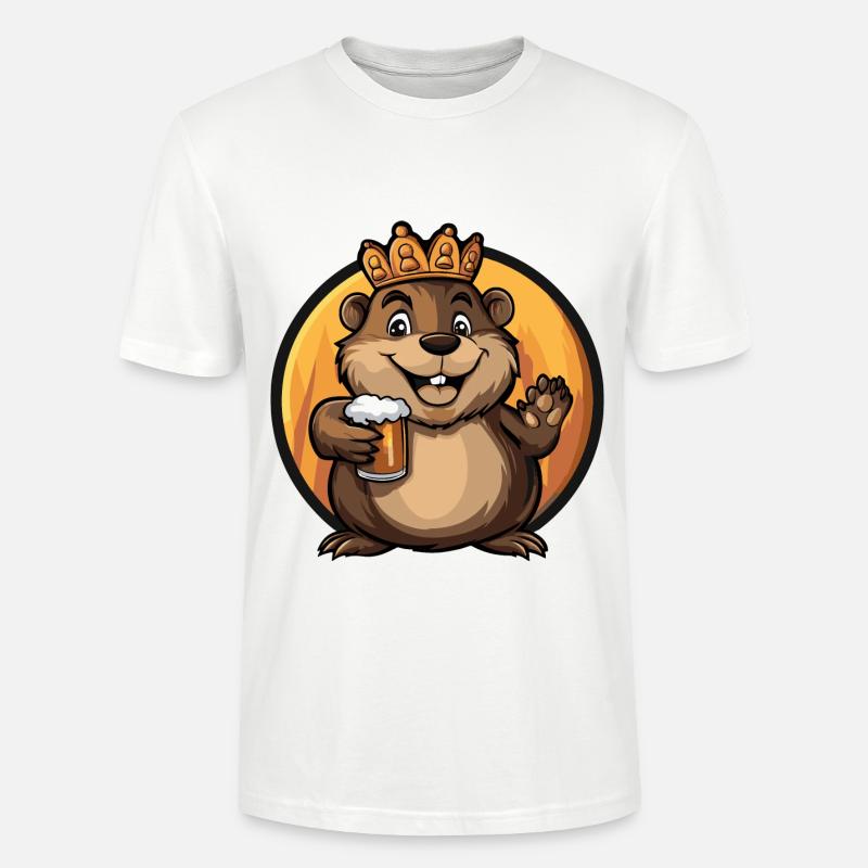 Biber Bier Comic - Stanley/Stella Unisex Bio-T-Shirt CRAFTER - Weiß