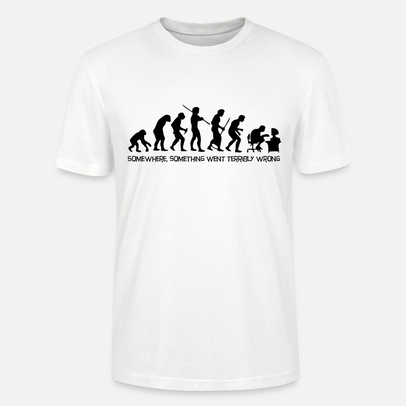 Die Evolution des Menschen - Stanley/Stella Unisex Bio-T-Shirt CRAFTER - Weiß