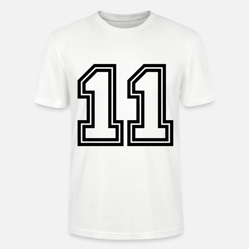 11 Symbole numérique - T-shirt bio CRAFTER Stanley Stella Unisexe - blanc