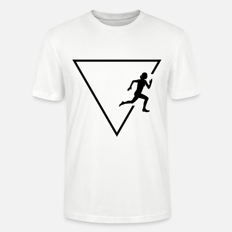 Triangle 1 et Running - - T-shirt bio CRAFTER Stanley Stella Unisexe - blanc