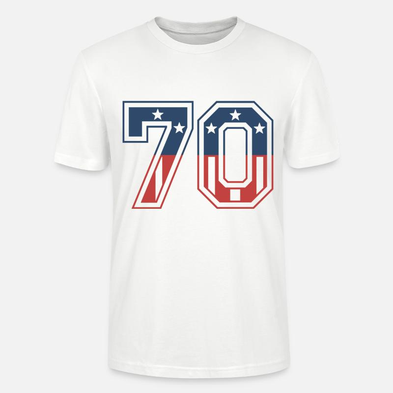 Numéro 70 États-Unis - T-shirt bio CRAFTER Stanley Stella Unisexe - blanc