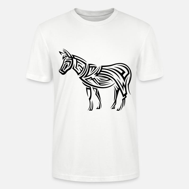 Tatouage tribal d’âne - T-shirt bio CRAFTER Stanley Stella Unisexe - blanc