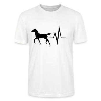 Cheval - EKG - T-shirt bio CRAFTER Stanley Stella Unisexe - blanc - Devant - Alina (178cm) & Michal (187cm)