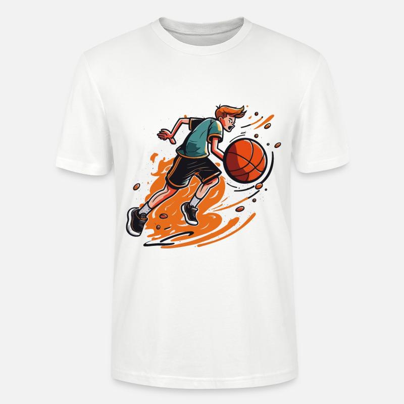 Basketball-Profi mit Höchstgeschwindigkeit - Stanley/Stella Unisex Bio-T-Shirt CRAFTER - Weiß