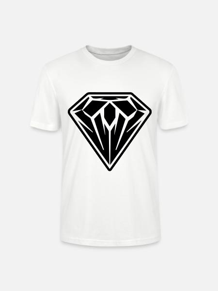 Diamond Symbol Logo - Stanley/Stella CRAFTER Unisex Organic T-Shirt - white