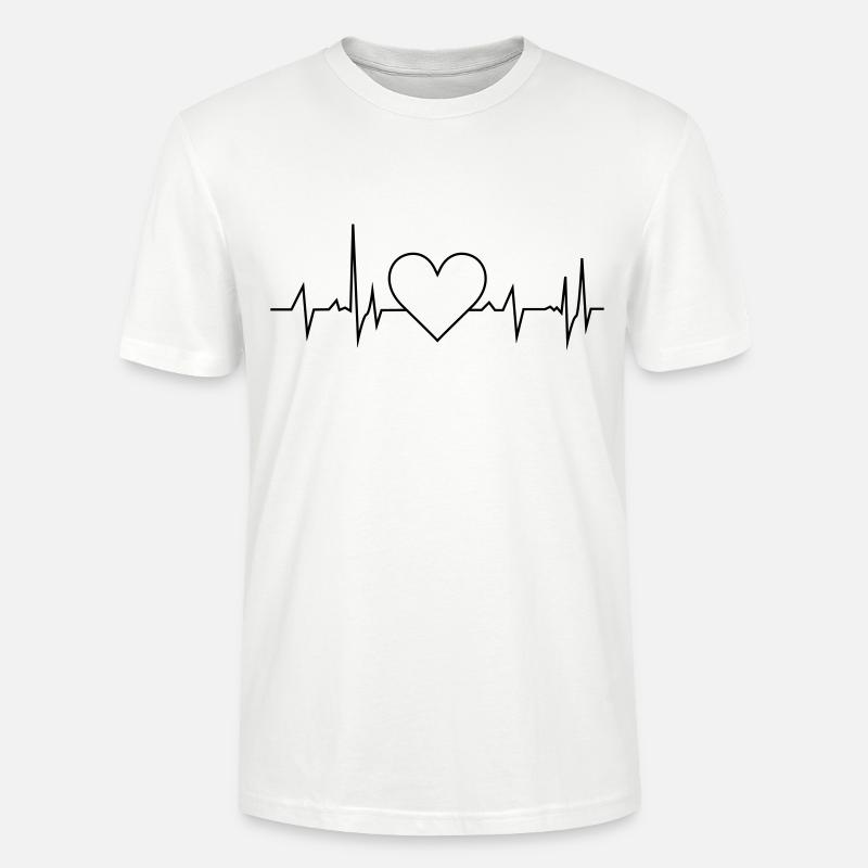 Fréquence cardiaque - T-shirt bio CRAFTER Stanley Stella Unisexe - blanc