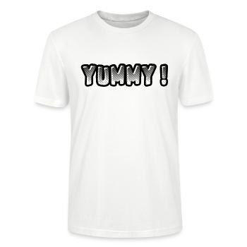 YUMMY | Tolle Geschenk Idee - Stanley/Stella Unisex Bio-T-Shirt CRAFTER - Weiß - Vorne - Alina (178cm) & Michal (187cm)
