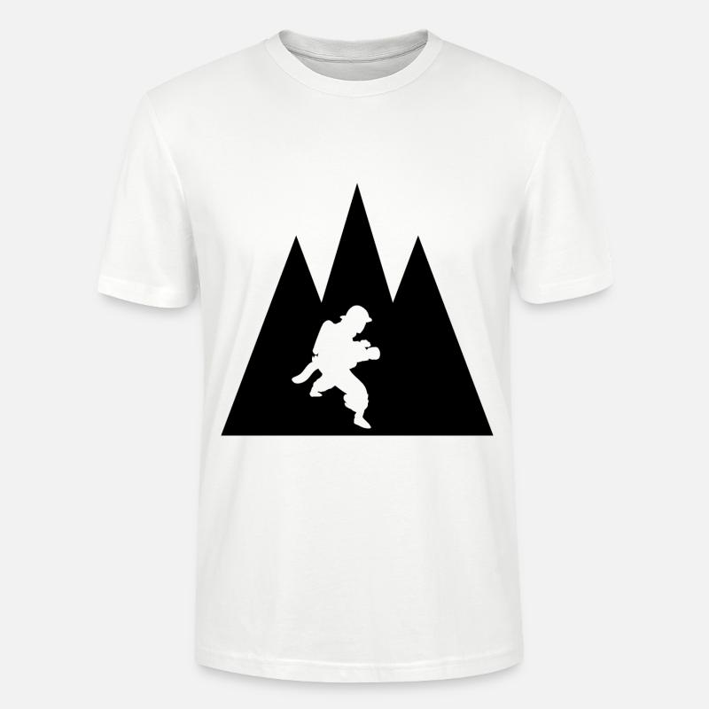 Triangle Mountain et pompier - - T-shirt bio CRAFTER Stanley Stella Unisexe - blanc