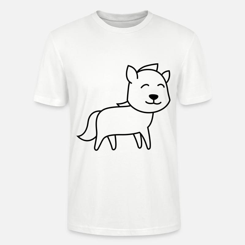 Hyäne Comic Tier - Stanley/Stella Unisex Bio-T-Shirt CRAFTER - Weiß