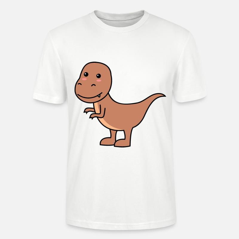 Dinosaur T-Rex Comic - Stanley/Stella CRAFTER Unisex Organic T-Shirt - white