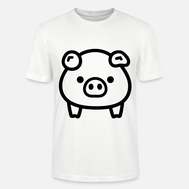 Schwein - Stanley/Stella Unisex Bio-T-Shirt CRAFTER - Weiß