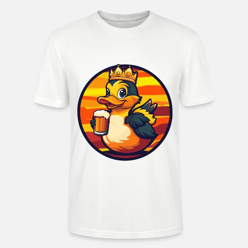 Ente Bier Comic - Stanley/Stella Unisex Bio-T-Shirt CRAFTER - Weiß