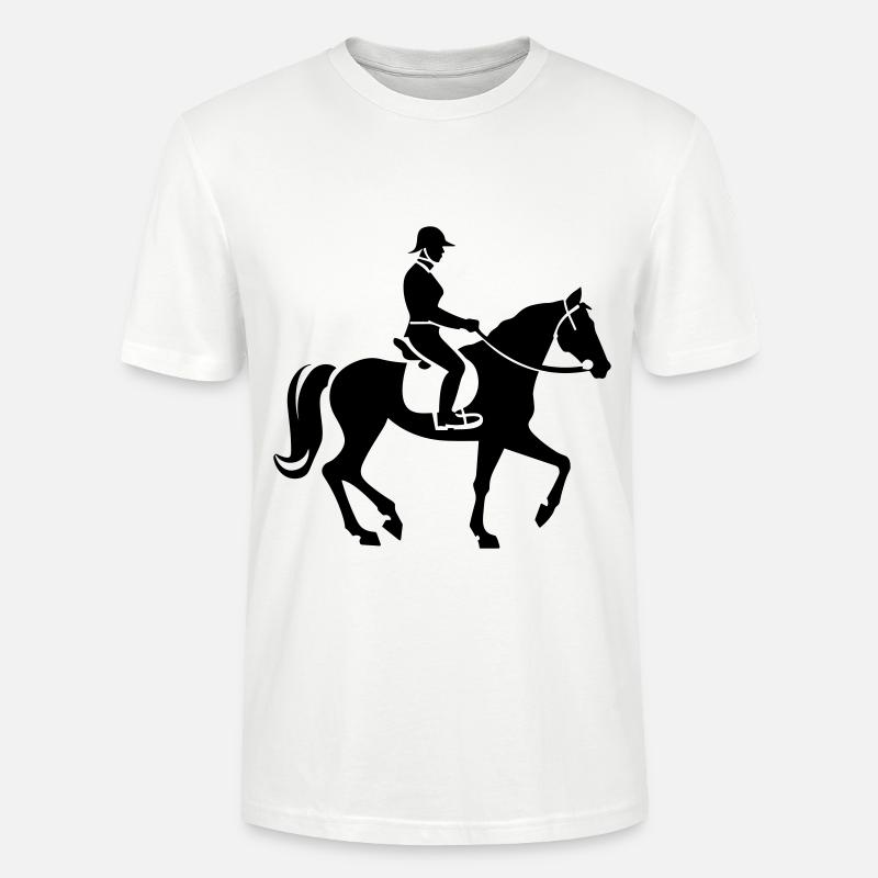 cavalière cheval cavalier - T-shirt bio CRAFTER Stanley Stella Unisexe - blanc