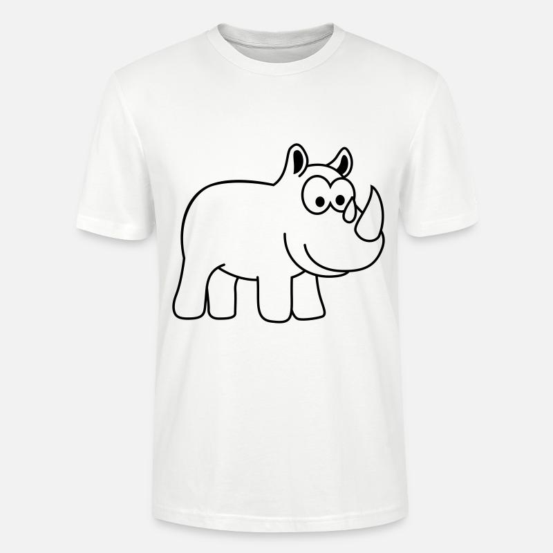 Nashorn Comic Tier - Stanley/Stella Unisex Bio-T-Shirt CRAFTER - Weiß