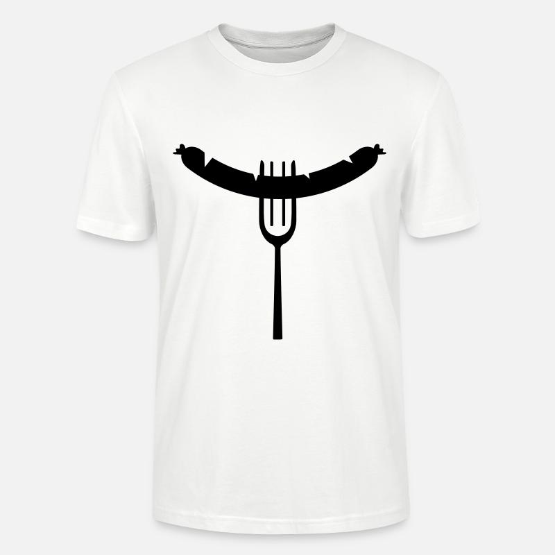 Wurst Gabel - Stanley/Stella Unisex Bio-T-Shirt CRAFTER - Weiß