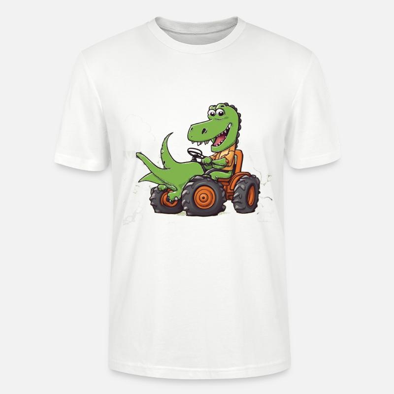 Traktor Dino - Stanley/Stella Unisex Bio-T-Shirt CRAFTER - Weiß