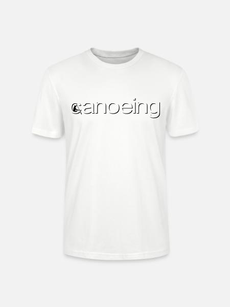 canoeing emboss - Stanley/Stella CRAFTER Unisex Organic T-Shirt - white