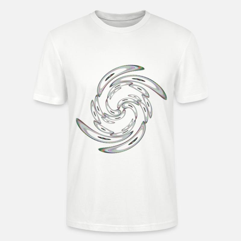 Neon gewölbte Ringe verdreht - Stanley/Stella Unisex Bio-T-Shirt CRAFTER - Weiß