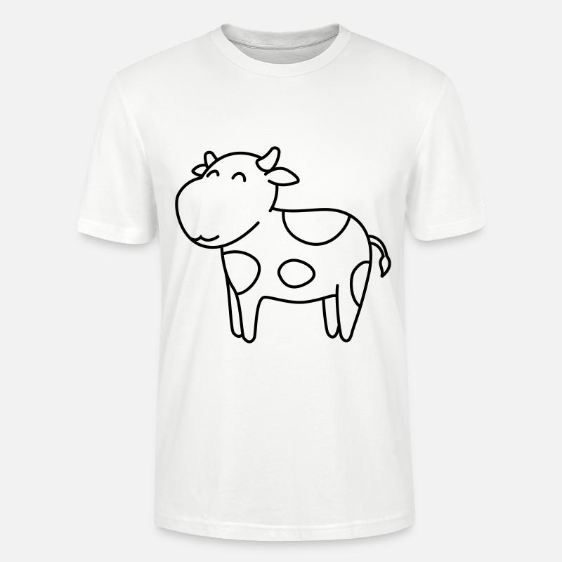 Kuh Comic Tier - Stanley/Stella Unisex Bio-T-Shirt CRAFTER - Weiß
