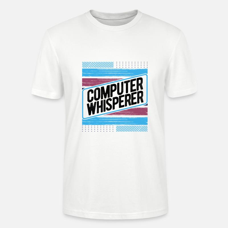 Computerflüsterer Geschenkcomputer Geschenkcomputer - Stanley/Stella Unisex Bio-T-Shirt CRAFTER - Weiß
