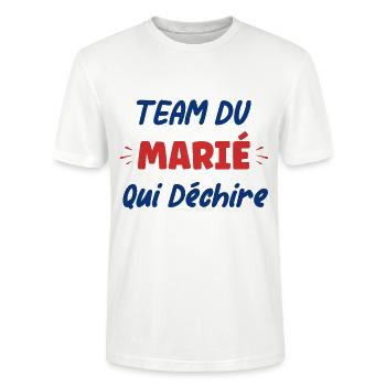 team du marié - T-shirt bio CRAFTER Stanley Stella Unisexe - blanc - Devant - Alina (178cm) & Michal (187cm)