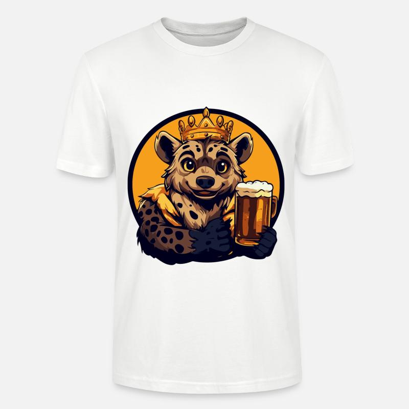 Hyäne Bier Comic - Stanley/Stella Unisex Bio-T-Shirt CRAFTER - Weiß