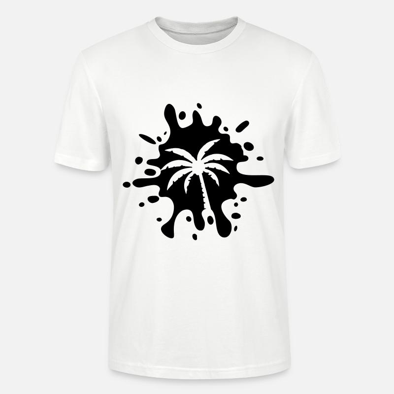 Palme Symbol Klecks - Stanley/Stella Unisex Bio-T-Shirt CRAFTER - Weiß
