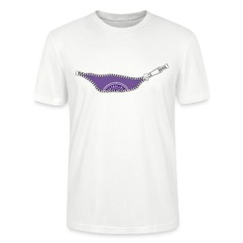 innen drinnen Violett / Austrianer / Austrianerin - Stanley/Stella Unisex Bio-T-Shirt CRAFTER - Weiß - Vorne - Alina (178cm) & Michal (187cm)