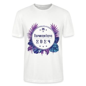 Formentera 2024 - Stanley/Stella Unisex Bio-T-Shirt CRAFTER - Weiß - Vorne - Alina (178cm) & Michal (187cm)