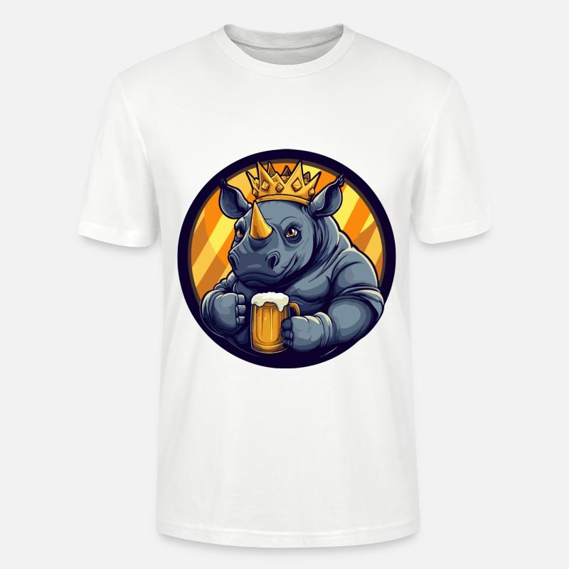 Nashorn Bier Comic - Stanley/Stella Unisex Bio-T-Shirt CRAFTER - Weiß