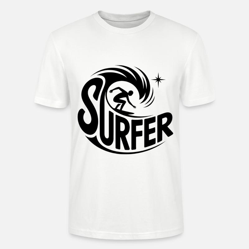 Surfer - Cool Surfer Logo - T-shirt bio CRAFTER Stanley Stella Unisexe - blanc