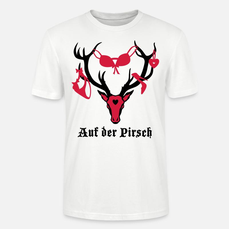 Hirsch 2c à l'affût - T-shirt bio CRAFTER Stanley Stella Unisexe - blanc