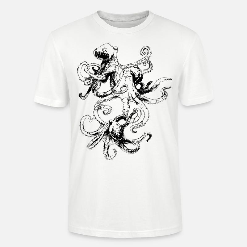 Octopus - Stanley/Stella Unisex Bio-T-Shirt CRAFTER - Weiß