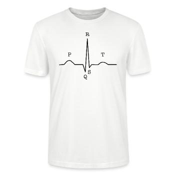 EKG Komplex für Arzt, Krankenschwester, Sanitäter - Stanley/Stella Unisex Bio-T-Shirt CRAFTER - Weiß - Vorne - Alina (178cm) & Michal (187cm)